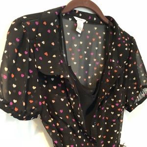 Adorable Button Down Heart Dress — Forever 21